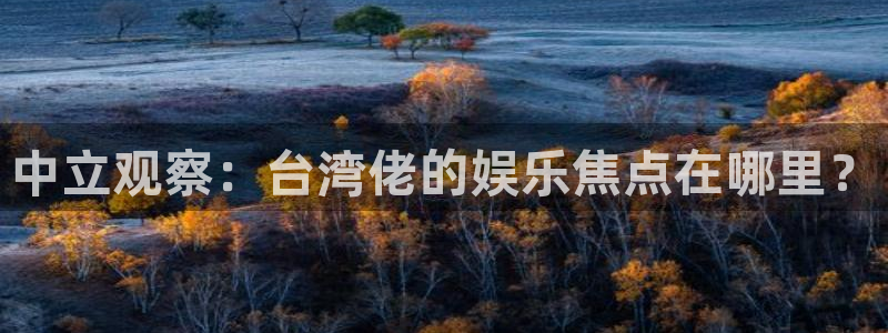 永信贵宾会手机版：中立观察：台湾佬的娱乐焦点在哪里？